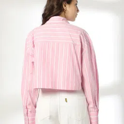 rio Women Striped Regular Fit Shirt with Flap Pockets image 5