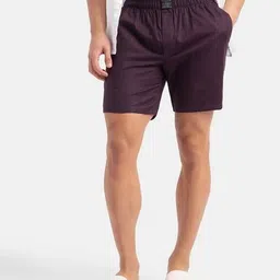 jockey Tencel Cotton Checked Boxer Shorts with Side Pockets-HG18 image 5