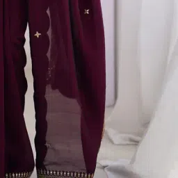 saree mall Embellished Design Sequins Vichitra Silk Saree  image 5