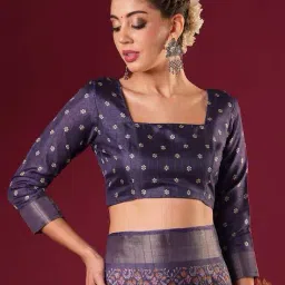 ri-wah Women Ethnic Design Traditional Saree with Blouse Piece           image 5