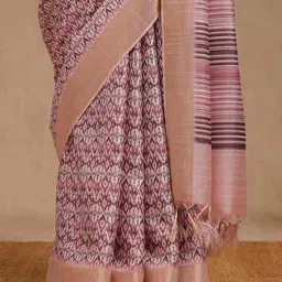 soch Ikat Print Saree with Running Blouse Piece image 5
