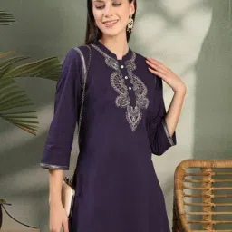 nayam by lakshita Women Embroidery Straight Kurta Set image 5