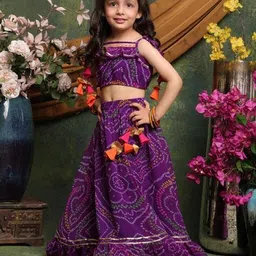 saka designs Girls Lace Lehenga with Choli image 5