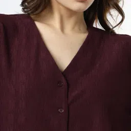 buda jeans co Women Regular Fit Crop Shirt image 5