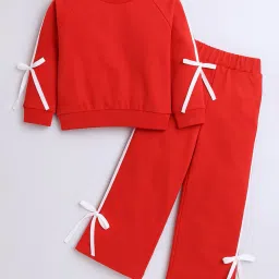 hopscotch Girls Embellished Round-Neck Pants with Top image 1