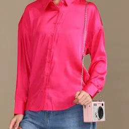 Shein Spread Collar Drop Shoulder Back Cut Out Shirt-image-17