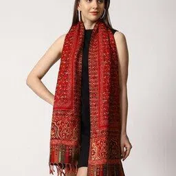 swi stylish Stole with Floral Woven Motifs-picture-50