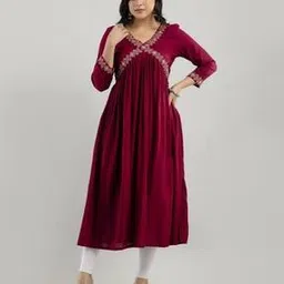 ftdiva Women Embroidered Flared Kurta-picture-52
