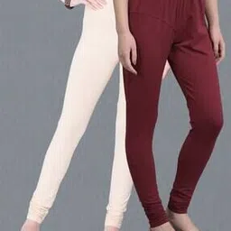 Women Cotton Four-Way Stretchable Churidar Leggings-image-30