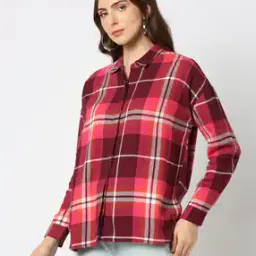 Women Checked Relaxed Fit Shirt-image-28
