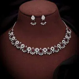 brado jewellery Women Stone-Studded Necklace & Earrings Set-picture-40