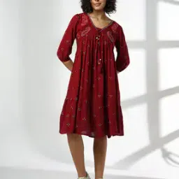 fusion Women Embroidered Empire Dress-picture-51