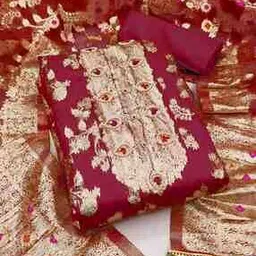 svaraa Women Embellished & Embroidery Unstitched Dress Material-picture-29