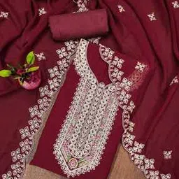 svaraa Women Embroidery Unstitched Dress Material-picture-21