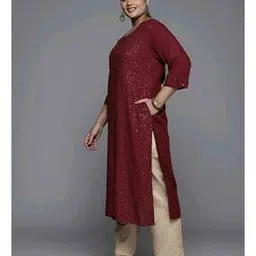 aganvi Women Embellished Straight Kurta-picture-49