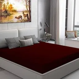 Dream Care Waterproof Fitted Cotts Wonder Mattress Protector for king Size Bed 80 x 72 Inch Maroon-picture-25
