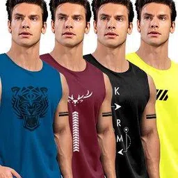 ausk Pack of 4 Men Round-Neck Vests-picture-20