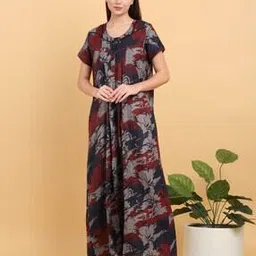 sweet dreams Women Printed Round-Neck Nightie-picture-42