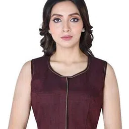 rene Round-Neck Front-Open Blouse-picture-43