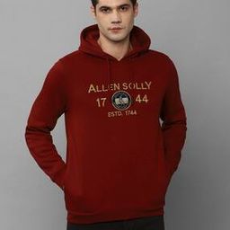 allen solly Men Logo Embroidered Regular Fit Hooded Sweatshirt-picture-28