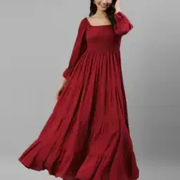 deebaco Women Square-Neck Tiered Dress-picture-12