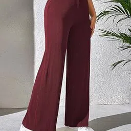 kashianxstyle Women Ribbed Relaxed Fit Trousers-picture-50