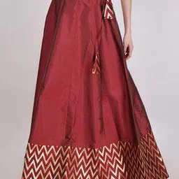 frolic rolic Women Geometric Woven Flared Skirt with Drawstring Waist-picture-18