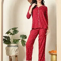 aaivan Women Printed Shirt & Pyjamas Set-picture-35