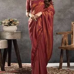 satrani Women Woven Saree with Contrast Border-picture-22