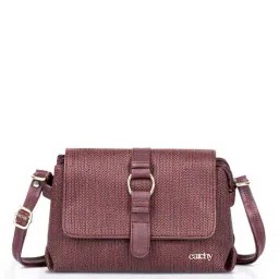 catchy Women Textured PU Sling Bag image 1