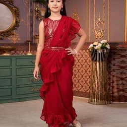 muhuratam Girls Embroidery Lehenga Choli with Dupatta-picture-35