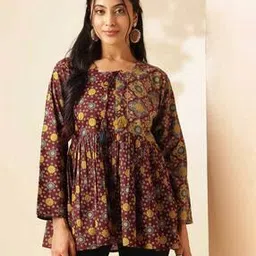 svaraa Women Geometric Flared Tunic-picture-36