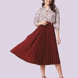 zwerlon x ag Girls Printed Pleated A-Line Dress with Belt-picture-23