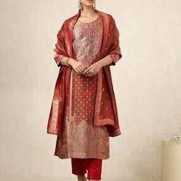 soch Women Dola Silk Paisley Kurta Set-picture-50