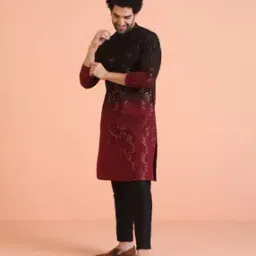 kisah Men Embroidered Regular Fit Long Kurta-picture-28