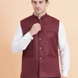sg leman Men Slim Fit Nehru Jacket image 1