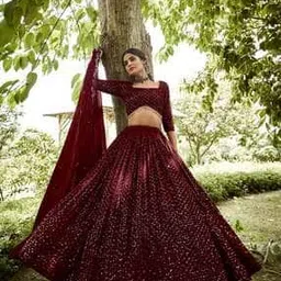 warthy ent Women Embroidered Lehenga Choli Set with Dupatta-picture-10