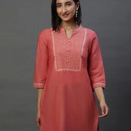 aurelia Women Embroidered Straight Kurti-picture-10