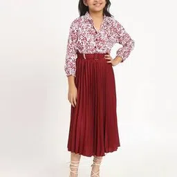 otabu Girls Abstract A-line Dress-picture-31