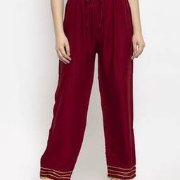 clora creation Embellished Elasticated Waistband Palazzos-picture-48
