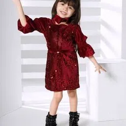 peppermint Girls Embellished Fit and Flare Dress-picture-16