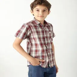bearsoul Boys Checked Regular Fit Shirt-picture-28