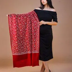 swi stylish Women Embroidered Stole with Frayed Hem-picture-15