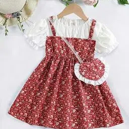 saraha designer Girls Printed A-Line Dress-picture-50