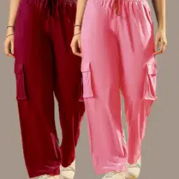 white moon Women Pack of 2 Straight Fit Track Pants-picture-16