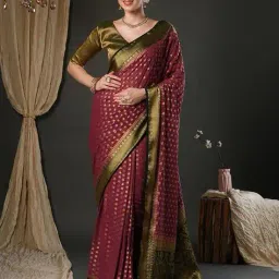ri-wah Women Georgette Traditional Saree image 1
