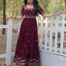wedani Women Embroidered Gown Dress-picture-40