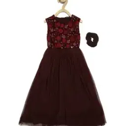 allen solly Embroidered Fit & Flare Dress with Scrunchie-picture-15