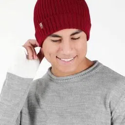 bharatasya Ribbed Knit Woolen Beanie Cap-picture-27