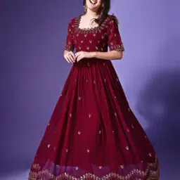 wedani Women Embroidered Gown Dress-picture-10